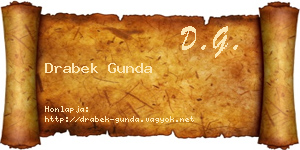 Drabek Gunda névjegykártya